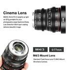 Meike ZN-2522 25mm T2.2 MFT Mount Cinema Lens