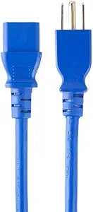 Monoprice 142064 3-Prong Power Cord: 3ft, Blue, 14AWG — main product image