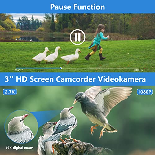 Birsem 2.7K Vlogging Camcorder with 48MP Photo Capture — main product image