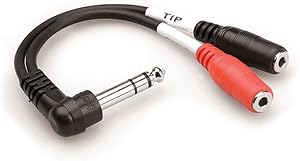 Hosa YPM-523 1/4" TRS to 3.5mm TRSF Y-Cable