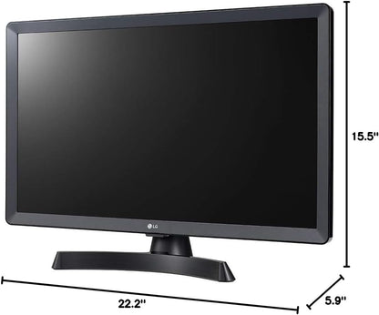 LG E1LG24LM530S 24" HD Smart TV webOS Bundle