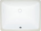 MSI 1813 White Rectangle Undermount Bathroom Sink