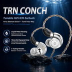 TRNzod Conch In-Ear Monitors with Swappable Tuning Nozzles