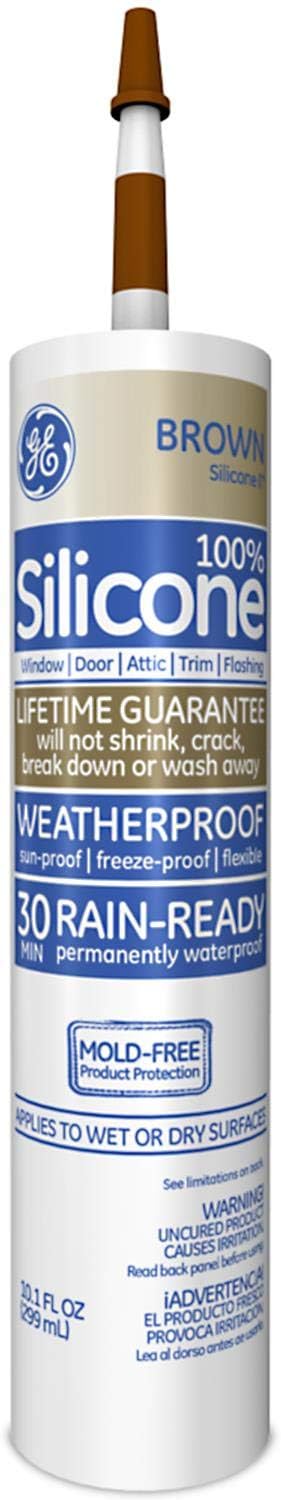 GE GE-5080 Silicone II Natural Wood Caulk 12-Pack Brown