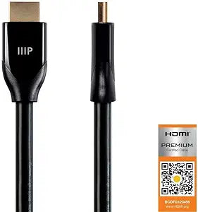 Monoprice 115429 Premium HDMI Cable 4K HDR 10 Feet