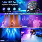 Czgor 54 LED RGBW Par Stage Light with Remote and DMX