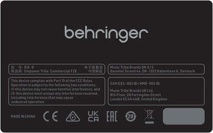 Behringer RD-9 Rhythm Designer Analog Drum Machine