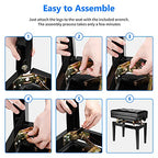 Neewer 40090788 Adjustable Piano Bench Storage