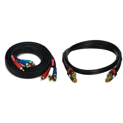 Monoprice 100320 Component Video/Audio Cable - 6ft, RCA Coaxial