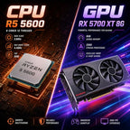 YLZKIX Ryzen 5 5600 Gaming Desktop with Radeon RX 5700 XT