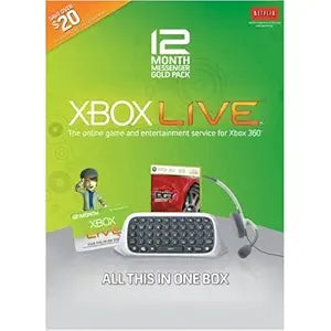 Microsoft CXC-00001 Xbox 360 Live 12 Month Gold Pack