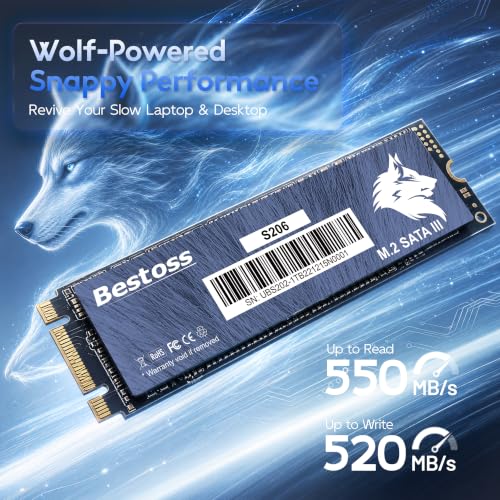 Bestoss 512GB M.2 SATA Internal SSD — main product image
