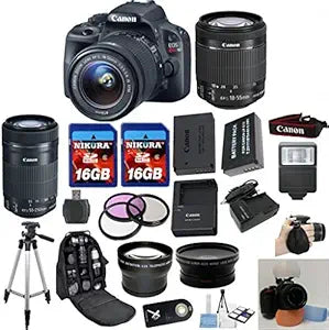 Canon Rebel SL1 Camera with 18-55mm & 55-250mm Lens Kit
