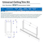 Elite Screens ZCU1 Universal Ceiling Trim Kit for Projector Screen