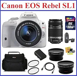 Canon EOS Rebel SL1 White - DSLR Camera Bundle
