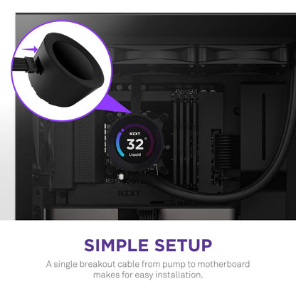 NZXT RL-KN28E-B1 Kraken 280mm AIO CPU Liquid Cooler LCD