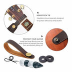 Nefelibata Embroidered Full-Grain Leather-End Guitar Strap