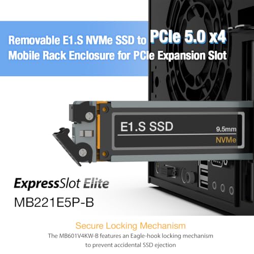 ICY DOCK ExpressSlot Elite MB221E5P-B E1.S NVMe to PCIe 5.0 Rack — main product image
