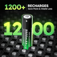 CASFROM Button Top Rechargeable Ni-MH Batteries 4 Pack