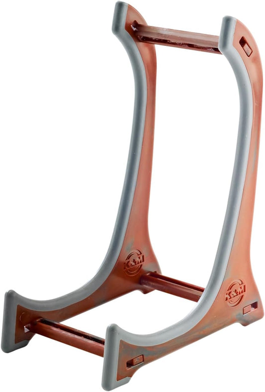 K&M 15550 Violin/Mandolin/Ukulele Display Stand - Redwood