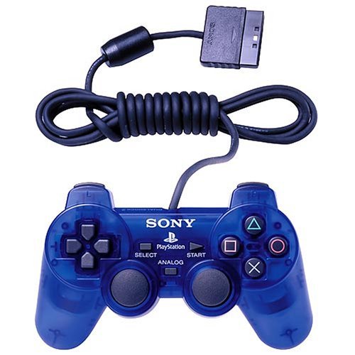 Sony SCPH-10010 Playstation 2 Dualshock 2 Wired Controller Ocean Blue (Renewed)