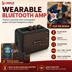 Pyle Blue Burst ST-Style Electric Guitar Starter Kit with Amp