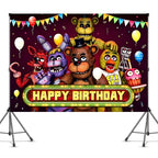 DYUER 5 Nights Freddy's Fabric Party Photo Backdrop