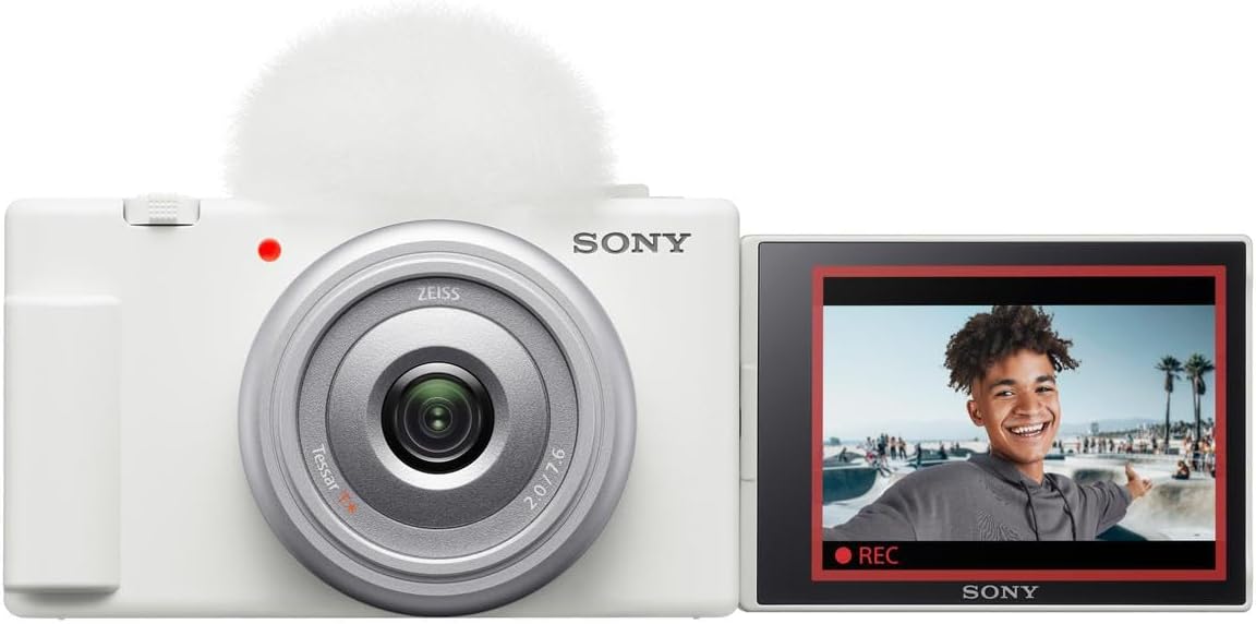 Sony ZV-1F White Vlogging Camera Bundle + 32GB SD Card