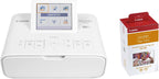 Canon SELPHY CP1300 Wireless Photo Printer RP-108 Bundle White