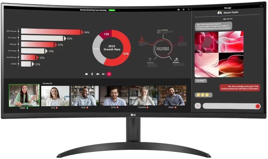 LG LG34WQ60CB 34" Curved Ultrawide Gaming Monitor