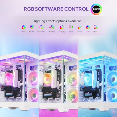 HOENGAGER Ryzen 5 5600GT Prebuilt Gaming Desktop with ARGB Fans