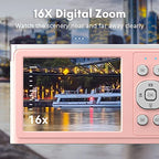 Camerina Compact 4K Digital Camera and Camcorder for Kids