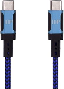 Monoprice 138846 USB-C to USB-C 2.0 Cable - 3ft Blue
