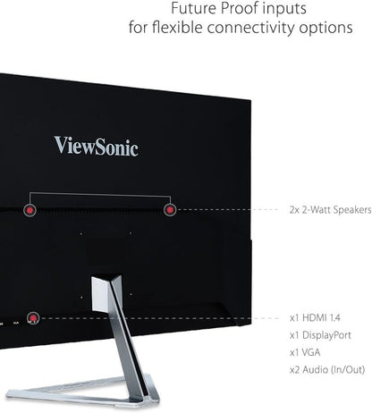 ViewSonic VX3276-MHD 32" 1080p IPS Monitor, Ultra-Thin Bezels