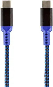 Monoprice 138799 Stealth USB-C Charge/Sync Cable - 1.5ft, 3A, Blue — main product image