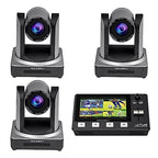 FEELWORLD 3X POE20X PTZ Camera Video Switcher Bundle