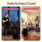 Pyle 1000W Portable Bluetooth PA Speaker with Wireless Mic