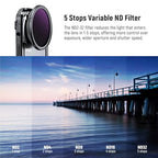 Neewer 10102997 52mm Magnetic Variable ND2-32 Phone Filter