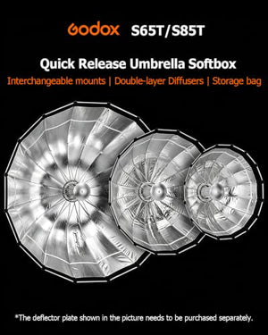 Godox S65T Quick-Release Bowens Mount Umbrella Softbox 65cm