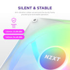 NZXT RF-C12TF-W1 F120 RGB Core Triple Fan Pack - White