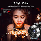 Birsem 2.7K Vlogging Camcorder with 48MP Photo Capture