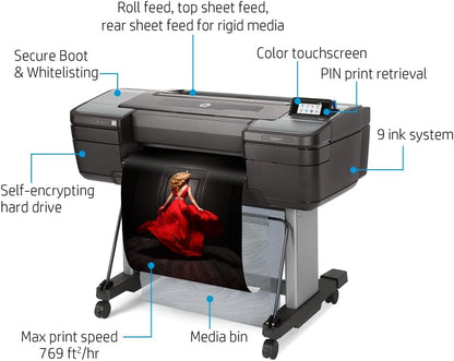 HP W3Z71A#B1K DesignJet Z9+ 24" Postscript Photo Printer