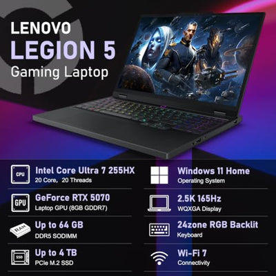 Lenovo Legion 5 RTX 5070 Core Ultra 7 Gaming Laptop