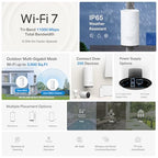 TP-Link Deco 7 Outdoor BE65 Wi-Fi 7 Mesh Extender