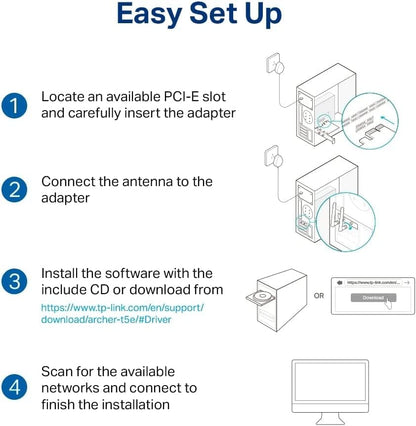 TP-Link Archer T5E AC1200 PCIe WiFi Adapter