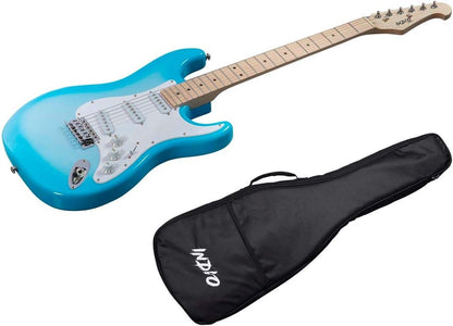 Monoprice 610164 Cali Classic Electric Guitar Blue Beginner Kit