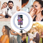 Tbest 12-Inch Ring Light with Phone Mount and USB Power