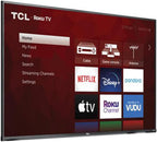 TCL 55-Inch 55S431 4K UHD HDR Smart TV - Renewed, Wall Mount