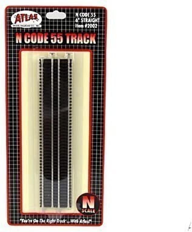 Atlas N Code 55 Nickel Silver 6" Straight Track 6-Pack