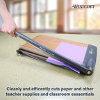 Westcott 15108 Trim Air Wood Guillotine Paper Trimmer